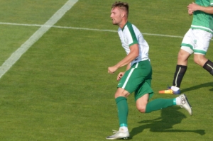 Filip Tomovič počas zápasu 3. kola II. futbalovej ligy MFK Skalica - ĎK Odeva Lipany 3:0.