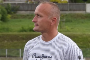 Pavol Masaryk - počas rozlúčky s aktívnou kariérou pred zápasom 5. ligy Holíč - Brodské, 29. augusta 2020.