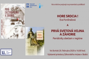 Skalica: Prezentácia publikácií Prvá svetová vojna a Záhorie a Hore srdcia!