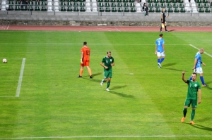 Jozef Dolný sa teší z gólu v zápase MFK Skalica - Fluminense Šamorín 2:0.