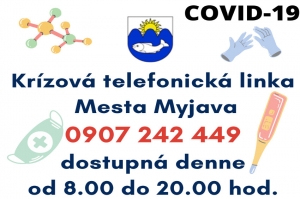 Opatrenia koronavírus: Mesto Myjava zriadilo krízovú telefonickú linku