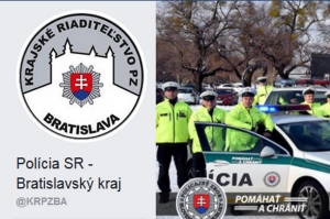 Aktuálna dopravná situácia v Bratislave na FB stránke „Polícia SR – Bratislavský kraj“