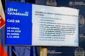 Video: Na Slovensku bude od soboty zákaz vychádzania