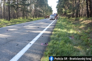 Malacky: Pátranie po svedkoch nehody motocyklistu a chodca na Záhorí