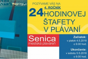  24 hodinová štafeta v plávaní Senica     /      logo podujatia